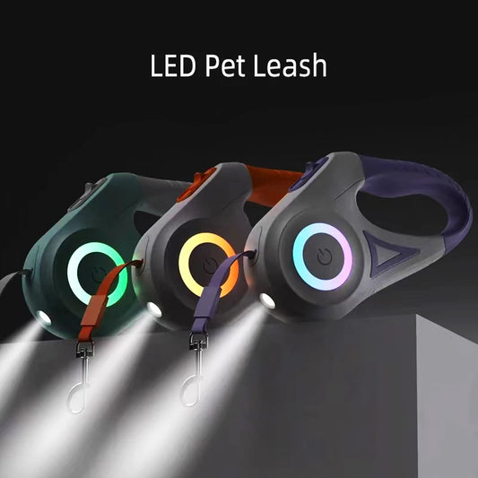 LED Retractable Pet Leash